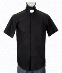 Camisa clerical manga curta